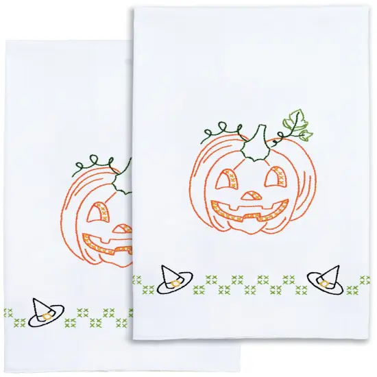 Jack Dempsey Stamped Decorative Hand Towel Pair 17"X28"-Halloween {2}