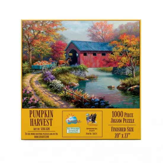 Sunsout Pumpkin Harvest 1000 pc Halloween Jigsaw Puzzle 36654 {4}