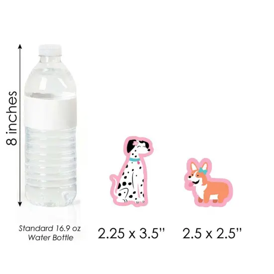 Big Dot of Happiness Pawty Like a Puppy Girl - DIY Shaped Pink Dog Baby Shower or Birthday Party Cut-Outs - 24 Count {4}