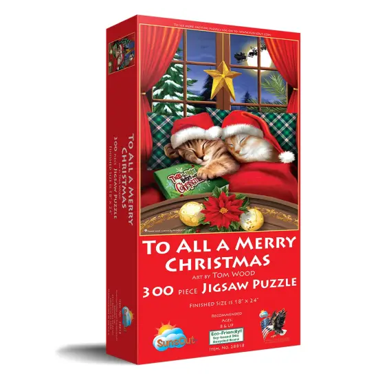 Sunsout To All a Merry Christmas 300 pc Christmas Jigsaw Puzzle 28818 {3}