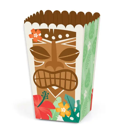 Big Dot of Happiness Tropical Luau - Hawaiian Beach Party Favor Popcorn Treat Boxes - Set of 12 {1}