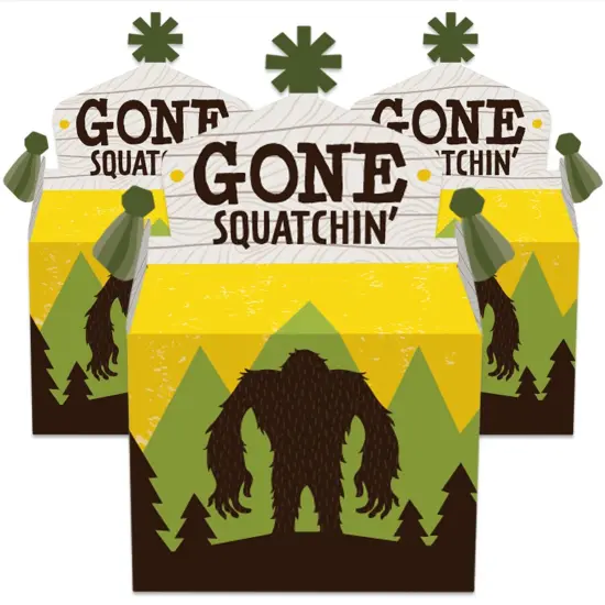 Big Dot of Happiness Sasquatch Crossing - Treat Box Party Favors - Bigfoot Party or Birthday Party Goodie Gable Boxes - Set of 12 {3}