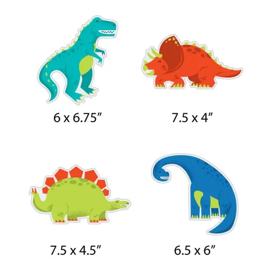 Big Dot of Happiness Roar Dinosaur - T-Rex Triceratops Stegosaurus & Brontosaurus Decor DIY Dino Baby Shower or Birthday Party Essentials - Set of 20 {7}