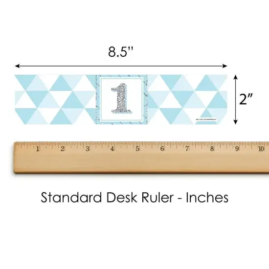 Big Dot of Happiness 1st Birthday Boy - Fun to be One - First Birthday Party Water Bottle Sticker Labels - Set of 20 {6}