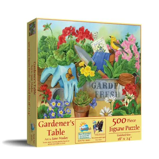 Sunsout Gardener's Table 500 pc Jigsaw Puzzle 16062 {3}