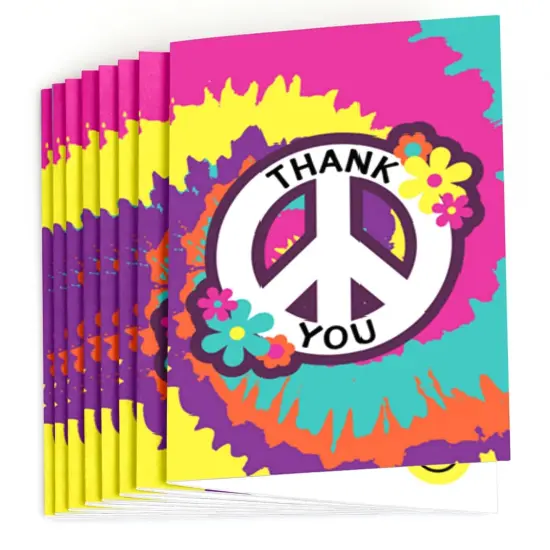 Big Dot of Happiness 60's Hippie - 1960s Groovy Party Thank You Cards (8 count) {3}