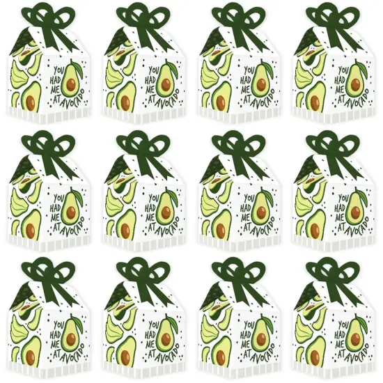 Big Dot of Happiness Hello Avocado - Square Favor Gift Boxes - Fiesta Party Bow Boxes - Set of 12 {6}