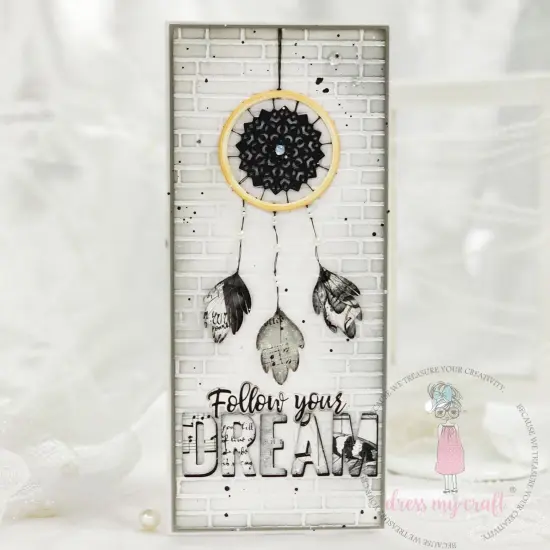 Dress My Craft Embossing Folder 4.25"X5.75"-Brick Wall {3}