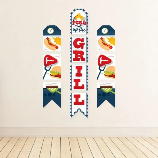 Big Dot of Happiness Fire Up the Grill - Hanging Vertical Paper Door Banners - Summer BBQ Picnic Party Wall Decoration Kit - Indoor Door Decor {4}