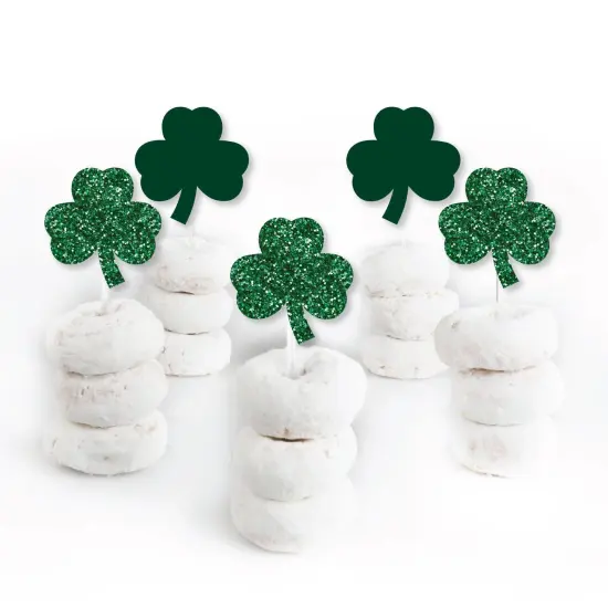 Big Dot of Happiness St. Patrick's Day - Dessert Cupcake Toppers - Saint Paddy's Day Party Clear Treat Picks - Set of 24 {3}