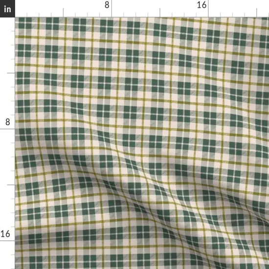 Various Fabrics by the Yard or Fat Quarter Plaid Tartan Green Golfing Classic Traditional Custom Printed Fabric by Spoonflower {2}
