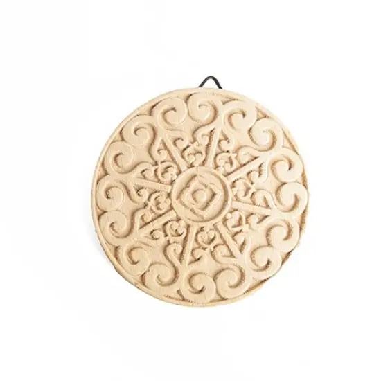 CousinDIY Paintable Wood Medallian 4"x4"-Scrollwork Round {1}