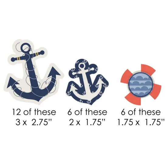 Big Dot of Happiness Ahoy - Nautical Paper Straw Decor - Baby Shower or Birthday Party Striped Decorative Straws - Set of 24 {3}