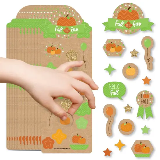 Big Dot of Happiness Pumpkin Patch - Fall, Halloween or Thanksgiving Party Favor Kids Stickers - 16 Sheets - 256 Stickers {1}