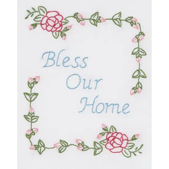 Jack Dempsey Stamped White Sampler 8"X10"-Bless Our Home {1}