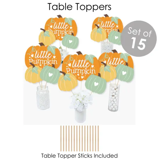 Big Dot of Happiness Little Pumpkin - Fall Birthday Party or Baby Shower Supplies - Banner Decoration Kit - Fundle Bundle {7}