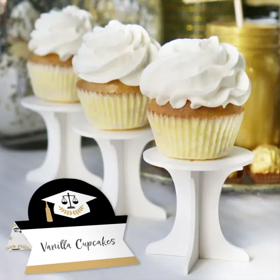 Big Dot of Happiness Law School Grad - Future Lawyer Graduation Party Tent Buffet Card - Table Setting Name Place Cards - Set of 24 {6}