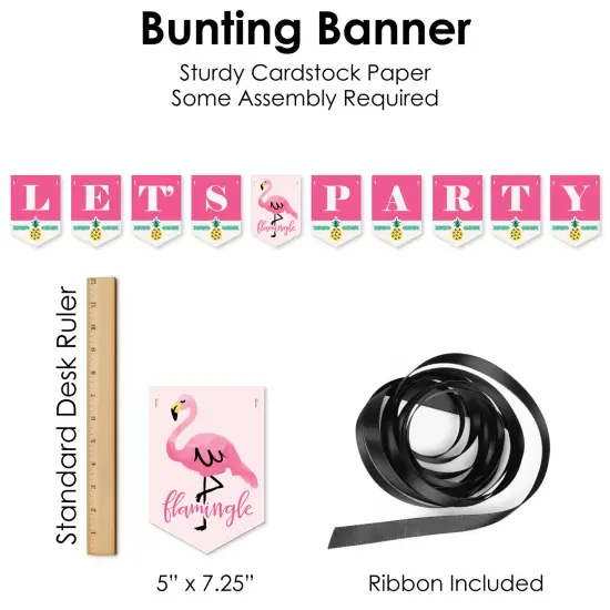 Big Dot of Happiness Pink Flamingo - Party Like a Pineapple - Tropical Summer Party Supplies Decoration Kit - Decor Galore Party Pack - 51 Pieces {7}