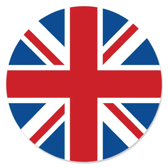 Big Dot of Happiness Cheerio, London - British UK Party Circle Sticker Labels - 24 Count {1}