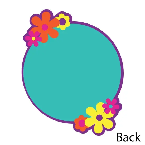 Big Dot of Happiness 60's Hippie - Shaped Thank You Cards - 1960s Groovy Party Thank You Note Cards with Envelopes - Set of 12 {6}