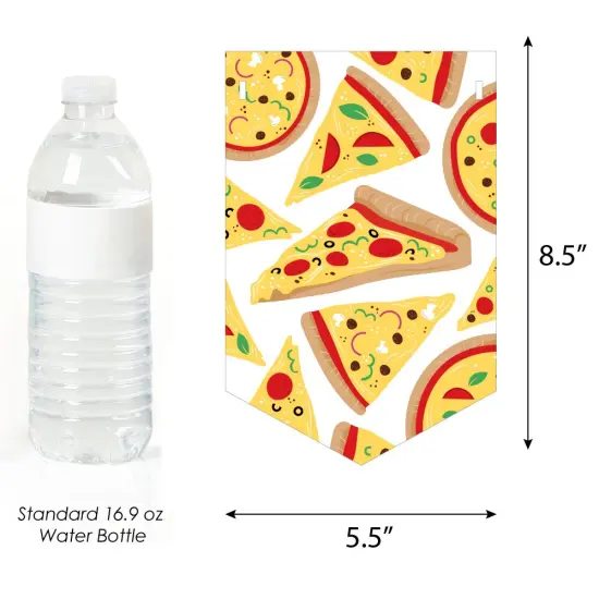 Big Dot of Happiness Pizza Party Time - Birthday Party Bunting Banner - Birthday Party Decorations - Happy Birthday {3}