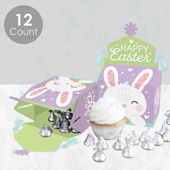Big Dot of Happiness Spring Easter Bunny - Treat Box Party Favors - Happy Easter Party Goodie Gable Boxes - Set of 12 {4}