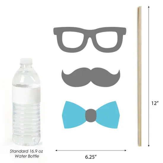 Big Dot of Happiness Baby Boy - Baby Shower Photo Booth Props Kit - 20 Count {6}
