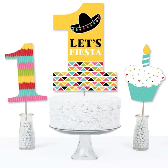 Big Dot of Happiness 1st Birthday Let's Fiesta - Fiesta First Birthday Party Centerpiece Sticks - Table Toppers - Set of 15 {4}