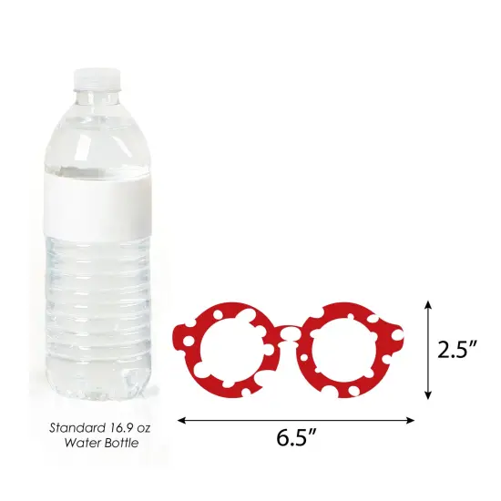 Big Dot of Happiness Wild Mushrooms Glasses and Masks - Paper Card Stock Red Toadstool Party Photo Booth Props Kit - 10 Count {6}