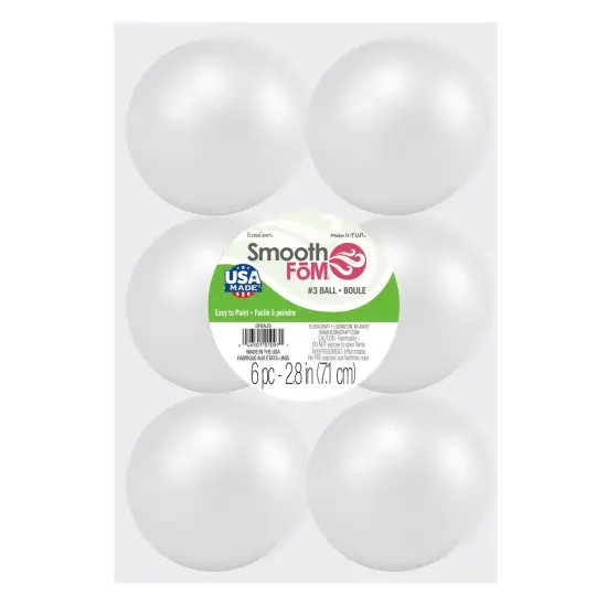 FloraCraft SmoothFoM Ball 6/Pkg-2.8" {1}