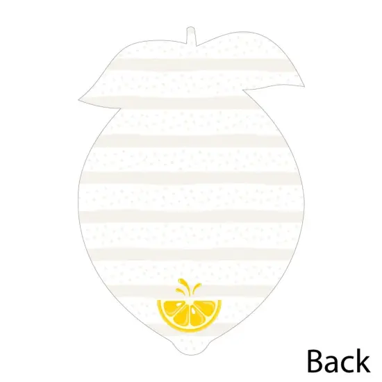 Big Dot of Happiness So Fresh - Lemon - Shaped Thank You Cards - Citrus Lemonade Party Thank You Note Cards with Envelopes - Set of 12 {6}