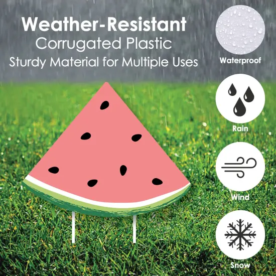 Big Dot of Happiness Sweet Watermelon - Yard Sign and Outdoor Lawn Decorations - Fruit Party Yard Signs - Set of 8 {4}