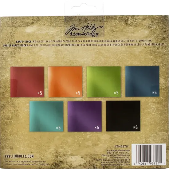 Idea-Ology Paper Stash Kraft Metallic Paper Pad 8"X8" 36/Pkg-Jewels {4}