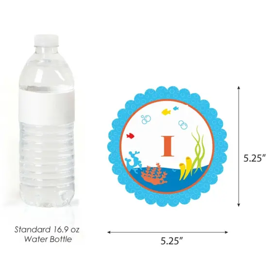 Big Dot of Happiness Under the Sea Critters 1st Birthday Highchair Decor - I Am One - First Birthday High Chair Banner {3}