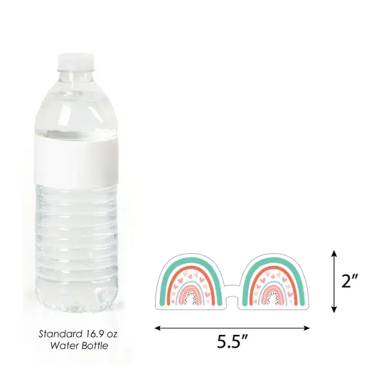 Big Dot of Happiness Hello Rainbow Glasses - Paper Card Stock Boho Baby Shower and Birthday Party Photo Booth Props Kit - 10 Count {6}