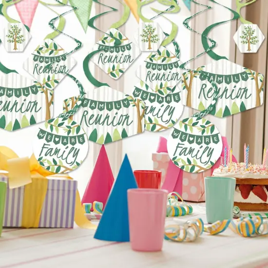 Big Dot of Happiness Family Tree Reunion - Family Gathering Party Hanging Decor - Party Decoration Swirls - Set of 40 {3}
