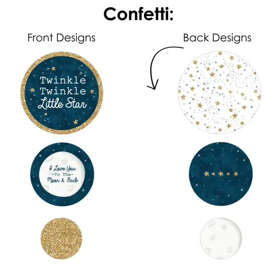 Big Dot of Happiness Twinkle Twinkle Little Star - Baby Shower or Birthday Party Decor and Confetti - Terrific Table Centerpiece Kit - Set of 30 {7}