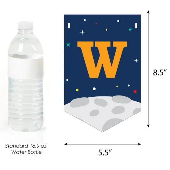 Big Dot of Happiness Blast Off to Outer Space - Rocket Ship Baby Shower Bunting Banner - Party Decorations - Welcome Baby {4}