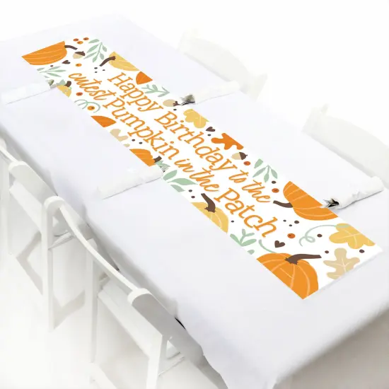 Big Dot of Happiness Little Pumpkin - Happy Birthday Fall Birthday Decorations Party Banner {7}