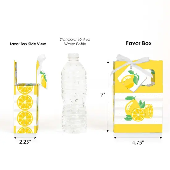 Big Dot of Happiness So Fresh - Lemon - Citrus Lemonade Party Favor Boxes - Set of 12 {3}