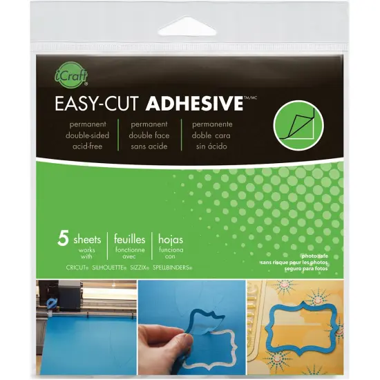 iCraft Easy-Cut Adhesive Sheets 5/Pkg-5.75"X5.75" {1}