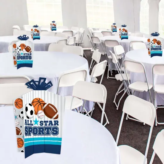 Big Dot of Happiness Go, Fight, Win - Sports - Table Decorations - Baby Shower or Birthday Party Fold and Flare Centerpieces - 10 Count {6}
