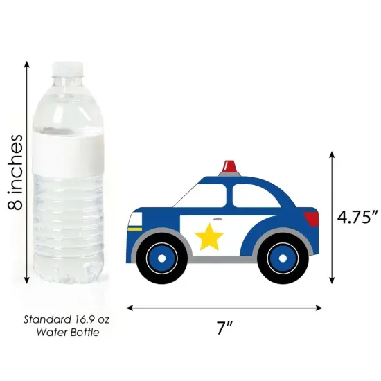 Big Dot of Happiness Calling All Units - Police - Cop Car Decorations DIY Birthday Party or Baby Shower Essentials - Set of 20 {6}
