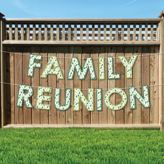 Big Dot of Happiness Family Tree Reunion - Large Family Gathering Party Decorations - Family Reunion - Outdoor Letter Banner {1}