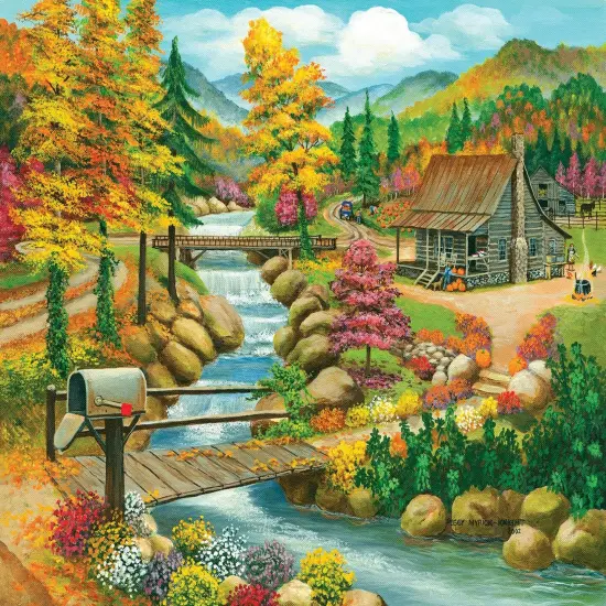 Sunsout Fall Season 1000 pc Jigsaw Puzzle 22201 {1}