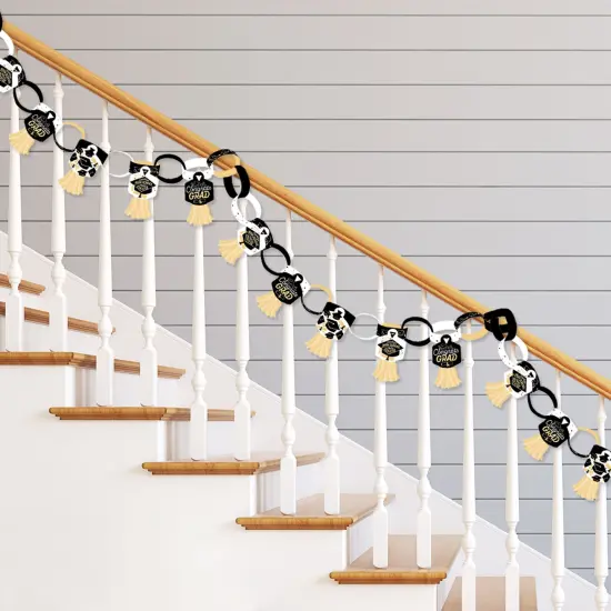 Big Dot of Happiness Goodbye High School, Hello College - 90 Chain Links & 30 Paper Tassels Decor Kit - Graduation Party Paper Chains Garland - 21 ft {3}