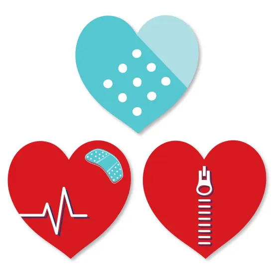 Big Dot of Happiness Happy Heartiversary - DIY Shaped CHD Awareness Cut-Outs - 24 Count {1}