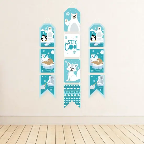 Big Dot of Happiness Arctic Polar Animals - Hanging Vertical Paper Door Banners - Winter Baby Shower Birthday Party Wall Decor Kit - Indoor Door Decor {4}
