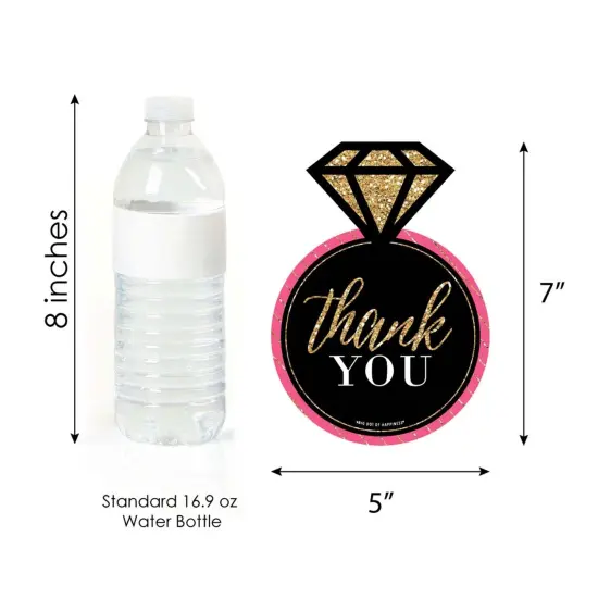 Big Dot of Happiness Girls Night Out - Shaped Thank You Cards - Bachelorette Party Thank You Note Cards with Envelopes - Set of 12 {7}