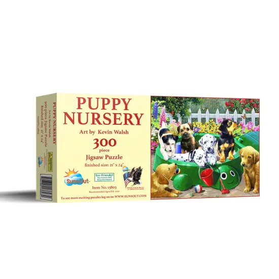 Sunsout Puppy Nursery 300 pc Jigsaw Puzzle 13803 {3}